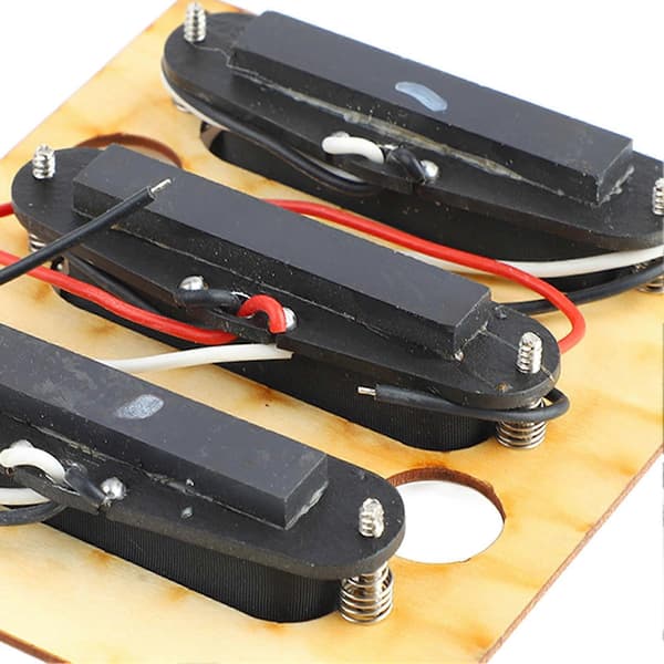 Guitar Pickup Set Svart Støyfri 6 Lydhull Elektrisk Gitar Single Coil Pickup Set