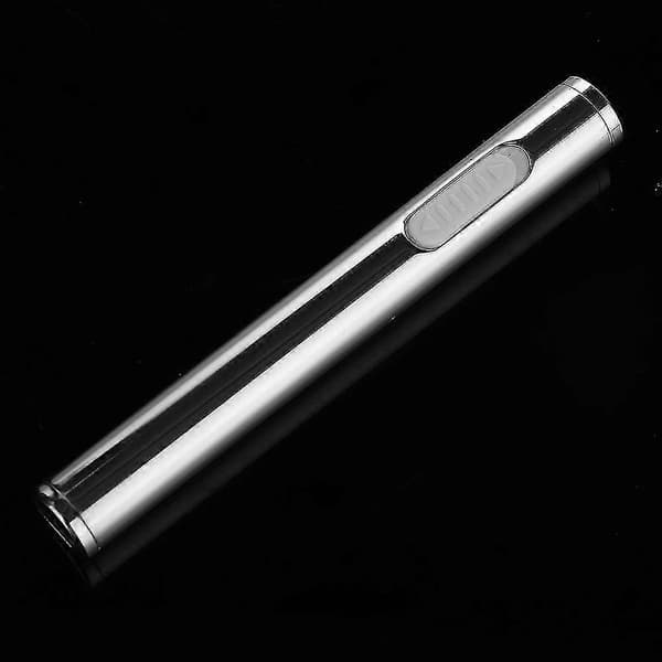 Genopladelig Dual Arc USB Vindtæt Elektrisk Lighter til Cigaretter - Sølv