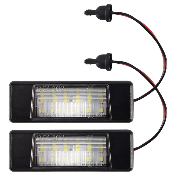 2 stk Bil 18LEDs Nummerplate Lys Plast For Nissan Qashqai X-trail Juke Primera Lyssterk Led Nummerplate Lys