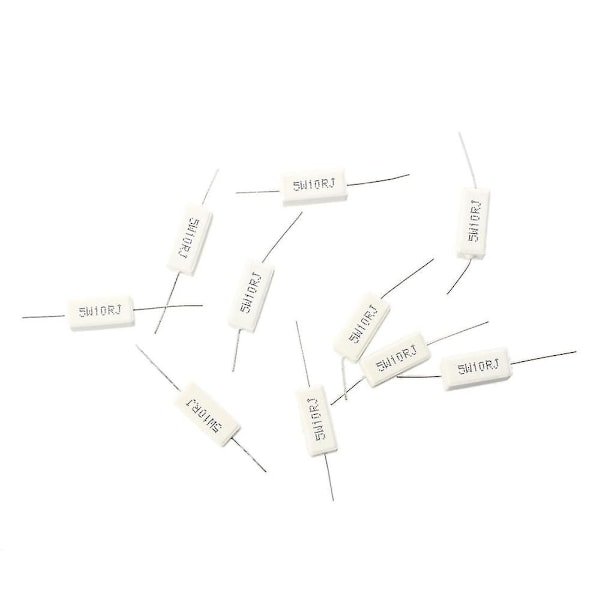 10 Pcs 5w 10 Ohm Ceramic Load Resistors