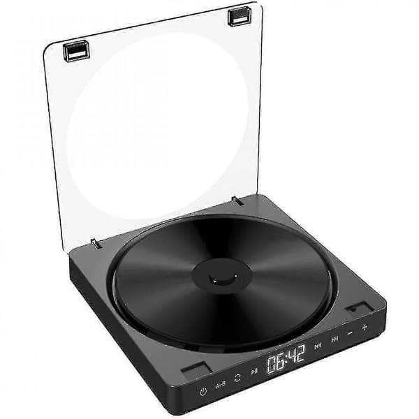 Bärbar CD-spelare med digital display - svart