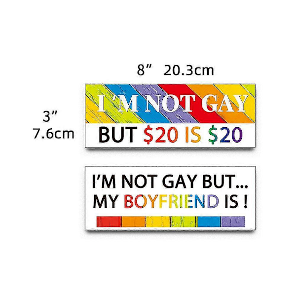 10 stk Pride Regnbue Klistremerke Dekal Vinyl Bumper Flagg Horisontale Striper Spøk Jokus Morsom Dekor
