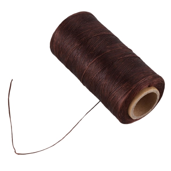 2x, 260m 150d 1mm lädersömnad vaxad vaxtråd Handnålssnöre Hantverk DIY Ny Färg: ljusbrun