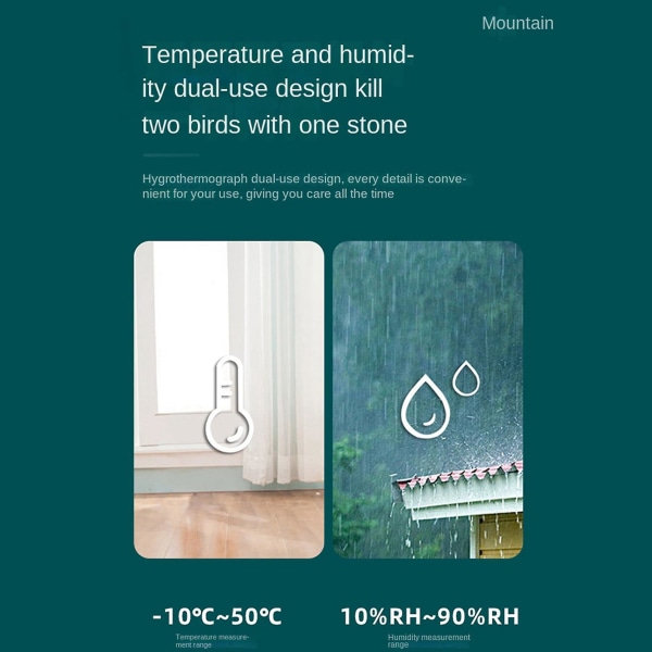 2x LCD Digital Termometer Hygrometer Inomhus Temperatur Sensor Fuktighet Mätning