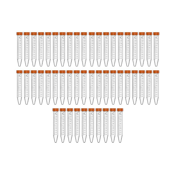 15 ml Koniska Centrifugrör, 50 st Sterila Rör med Läckagesäkra Skruvlock, Koniska Rör med Gr