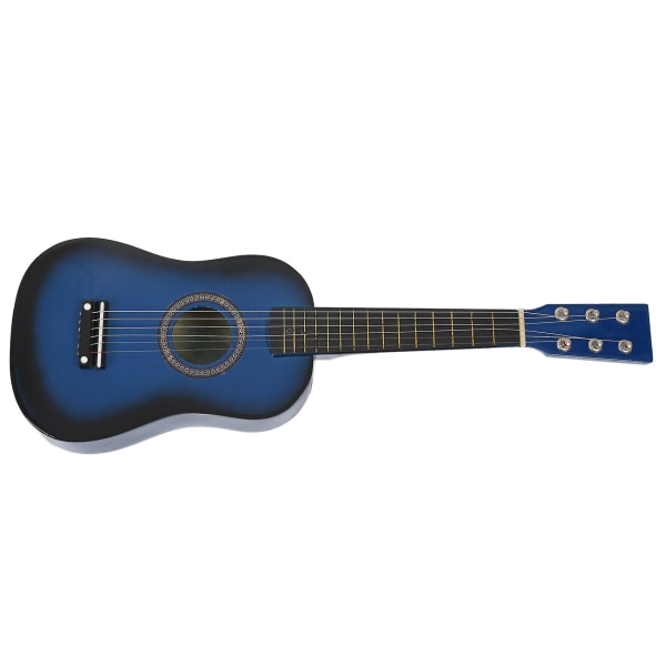 Mini 23 tommer Basswood 12 bånd 6-strengs akustisk gitar med plukk og strenger for barn / nybegynnere