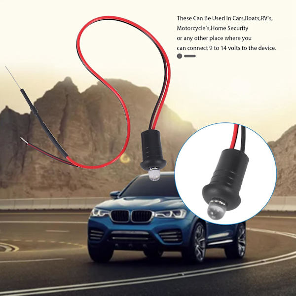 12V Vilkkuvat Vääri Autohälytyksen Simulaattori Kojelaudan LED-Valo (Punainen)