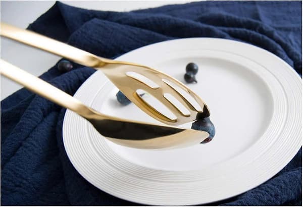 Tjocka serveringstänger i rostfritt stål för grill Köksartiklar - Guld