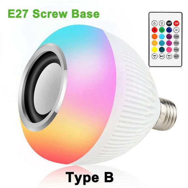 E27 Rgb Trådløs Bluetooth Led Lyspære Fjernkontroll Smart Lys 2025