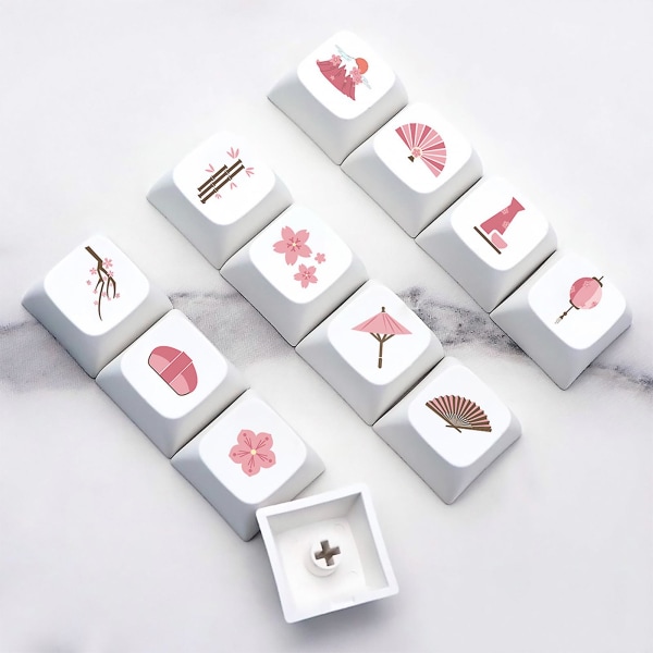 12 stk Tokyo Story Keycaps PBT XDA Profil Standard Sublimeringsprosess Keycap