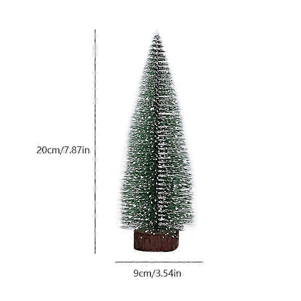 WJTG Vit Cederträ Julgran Återanvändbar Flaskborstträd Heminredning (20cm)J
