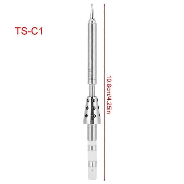 Mini Pen Type Rustfri Stål Loddekolbespidser Udskiftning til TS100 Loddekolbe (TS-C1)