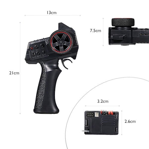 AX-7S AX7S 2.4G 3CH Lähetin Kaukosäädin 2 in 1 Vastaanotin ESC D12 MN D90 MN99S MN8