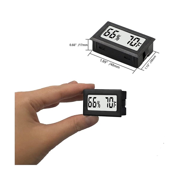 Mini lille digitalt hygrometer termometer indendørs med temperatur fugtighedssensor Monitor Fahrenheit () F