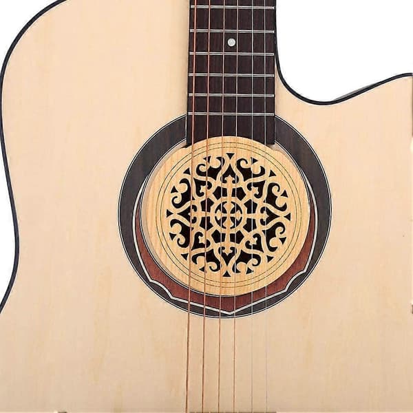 Guitar Træ Lydhul Dækning Lydhul Dæksel Blok Feedback Buffer Træ til EQ Akustisk Folk Guitarer,St