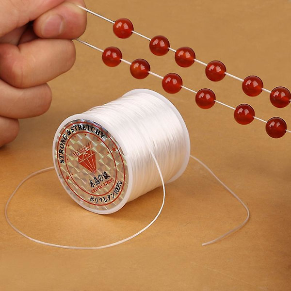 Elastiskt Transparent Pärltråd Stretch Polyester Snöre För Smyckestillverkning