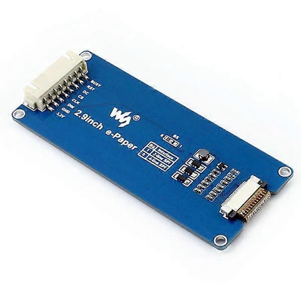 2,9 tommer E-Ink Display Lokal Opdatering 296X128 Opløsning SPI Kommunikationsinterface til /