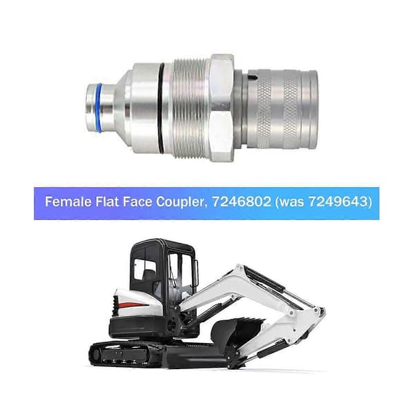 7246802 Erstatning Hydraulisk Hun Flat Face Hurtigkobling Skid Steer for Bobcat