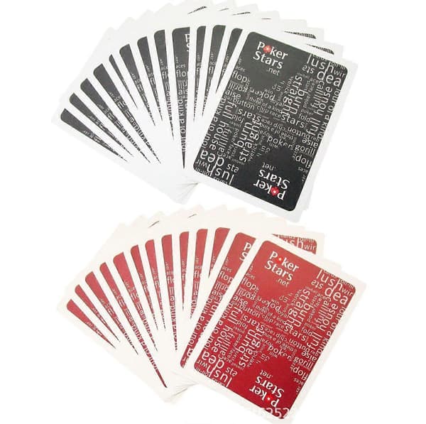 Sort, PokerStars spillekort - 100% plastik - sort
