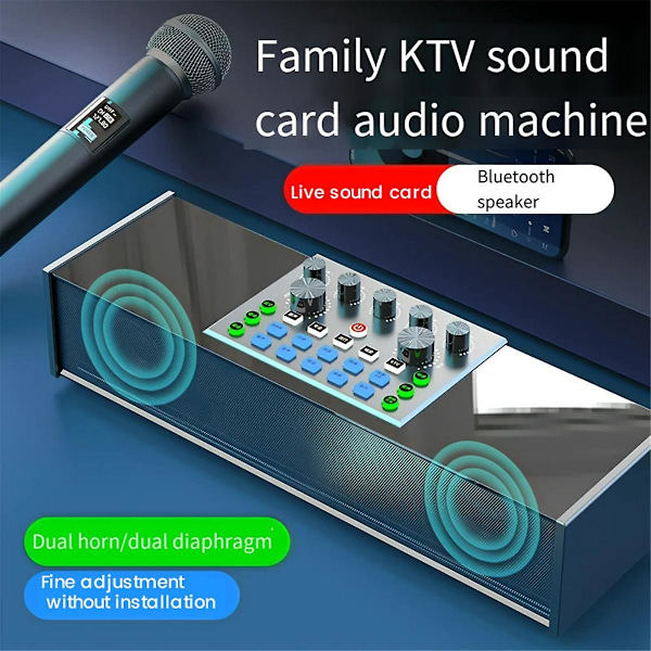 SY168 Lydkort Live Broadcast Højttaler Multifunktionel Alt-i-Én Bærbar Bluetooth til Sang