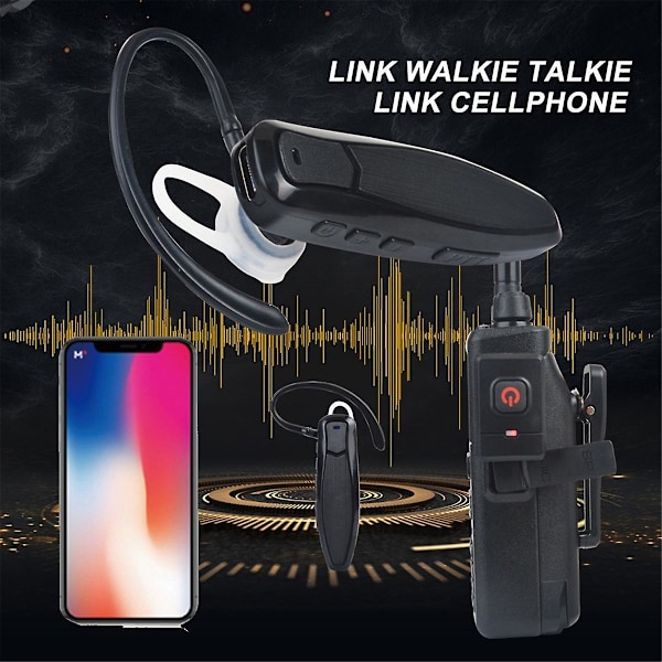 Walkie Talkie Langaton Bluetooth PTT Kuulokemikrofoni Handsfree K-liitin Mikrofoni Kuulokemikrofoni Sovitin
