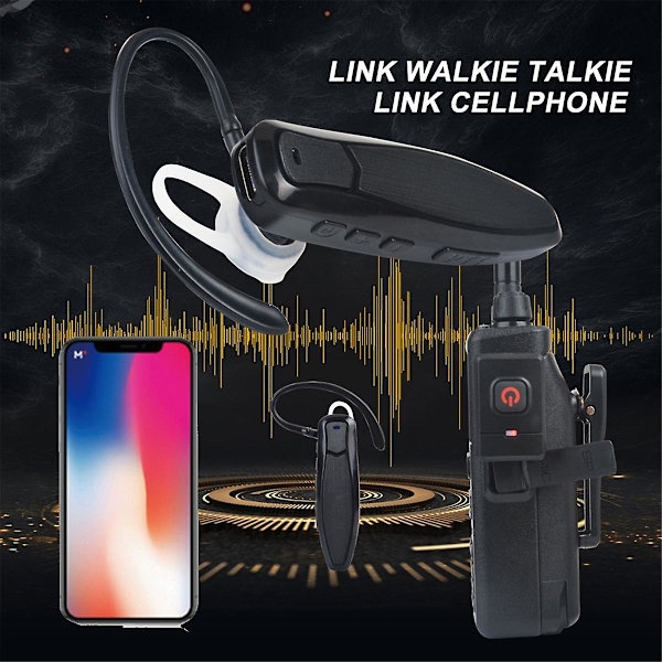 Walkie Talkie trådløs Bluetooth PTT headset ørestykke håndfri K stik til mikrofon headset adapter