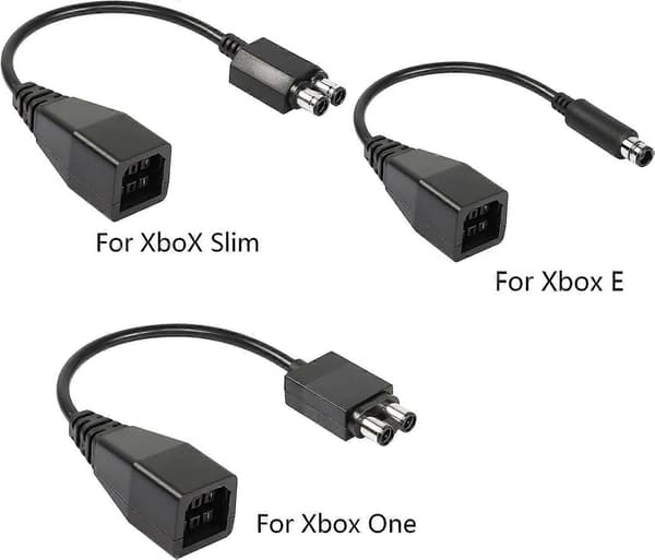 Xbox 360 til Xbox 360 S Strømkonverteringskabeladapter, Adapterkonverter Strømkabel til Xbox 360 til 360 Slim Udskiftning