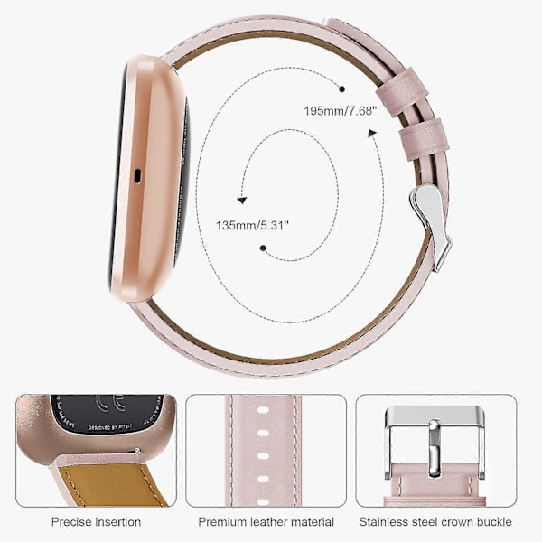 Äkta Läderarmband för Fitbit Versa 2