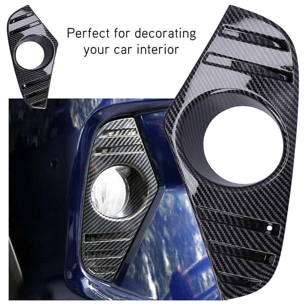2 stk Dekorative Dekk for Frontlykter i Karbonfiber Stil Passer for RAV4 2019-2021
