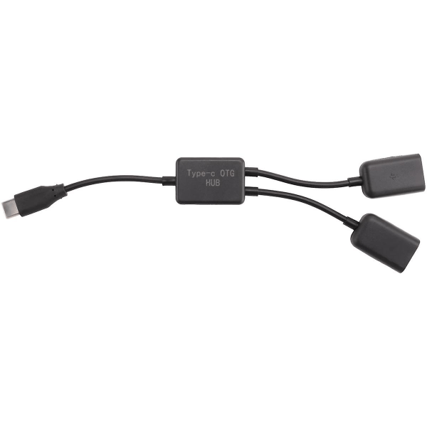 Type C OTG USB Han til Dual 2.0 Hun OTG Charge 2 Port HUB Kabel Y Splitter