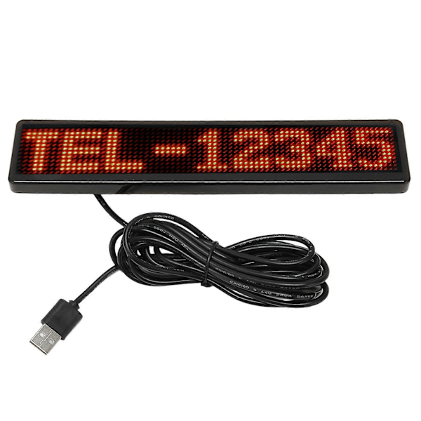 LED Matrix Panel 12x72 Prikker Bluetooth APP Kontroll Programmerbar Rullende LED Skilt for Butikk Bil Bar Hotell YEMMA