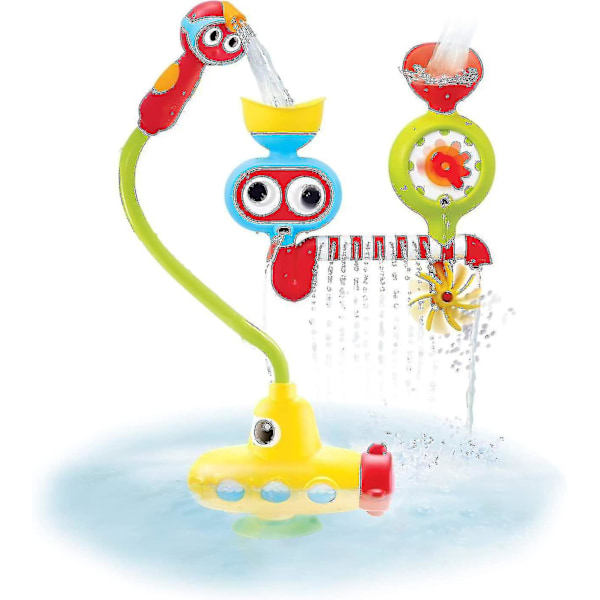 Bath Toy - Submarine Spray Station - Battery Operated Water Pump With Hand Shower, Googly Eyes Water Spinner - Many Ways To Play (age 2-6 Year