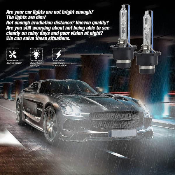 1 Par Eaglevision D2s B0010 8000k Isblå Xenon Hid Pærer Bilfrontlykt