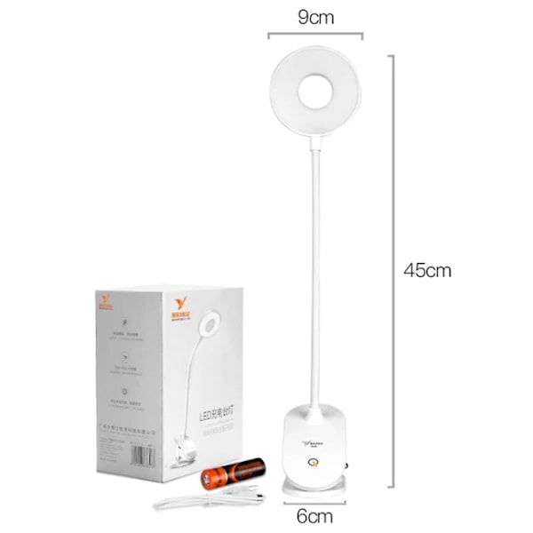 Trådløs dimbar LED-lampe med klemme - Oppladbar