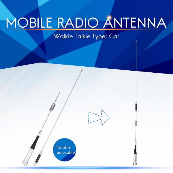 Diamond SG-M507 144/430MHz Dobbelt bånd 2.15dBi / 5.2dBi Høy forsterkning Mobil radioantenne for Yaesu bil