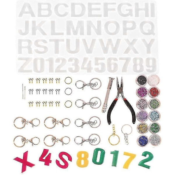 Introduktion till Smyckestillverkning Resin Form Kit DIY Alfabet Resin Silikon