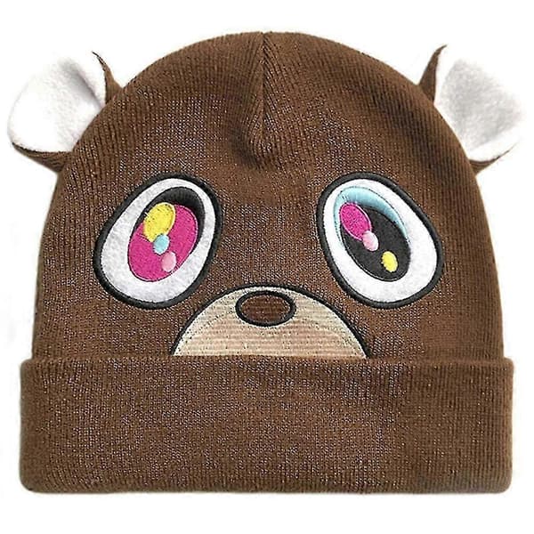 Män Kvinnor Kanye West College Dropout Graduation Bear Mössa Stickad Hatt