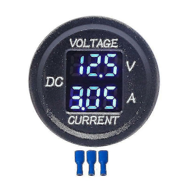 LCD Digitalt Display Multimeter Voltmeter Amperemeter Tester Strømkrets For Bil, Blå
