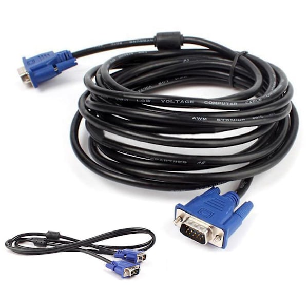 1.5/3/5/10M VGA Hann til Hann Forlengelseskabel Konverter for PC TV Monitor