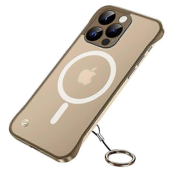 Til iPhone 16 Pro-deksel kompatibel med MagSafe Matt PC Rammeløst mobildeksel - Svart