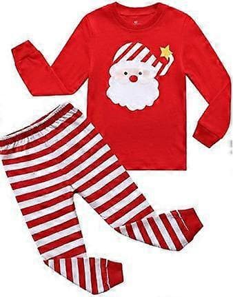 Julklappar för flickor, små pojkar, barn, julpyjamas, vinterpyjamas, barnkläder, 110 cm