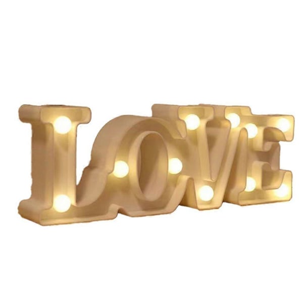 Kærlighedsbrev Lampe Engelsk Romantisk Overraskelse Dekoration Modellering Lampe Frieri Scene Layout Hvid