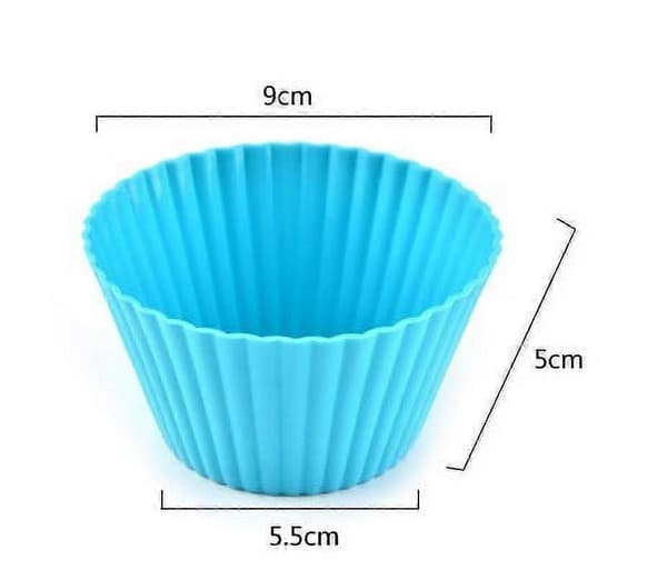 9,2 cm Jumbo Silikone Muffin Cupcake Forme, Store Genanvendelige Kageforme, Store