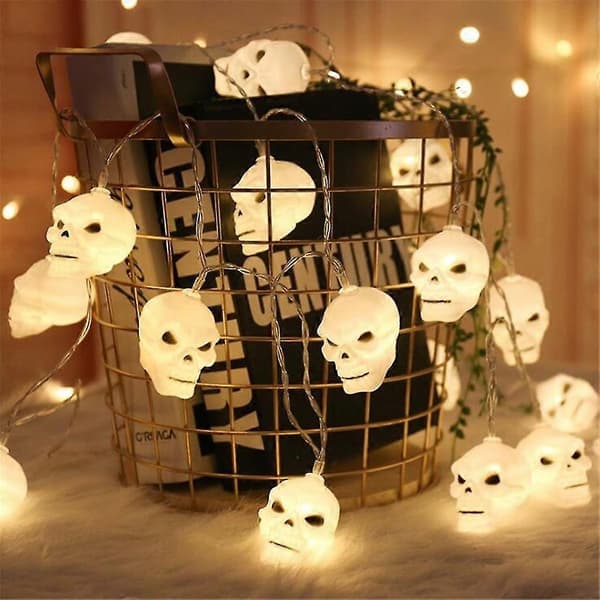 Halloween Kranie Lys LED String Lys Halloween Dekoration Rekvisitter