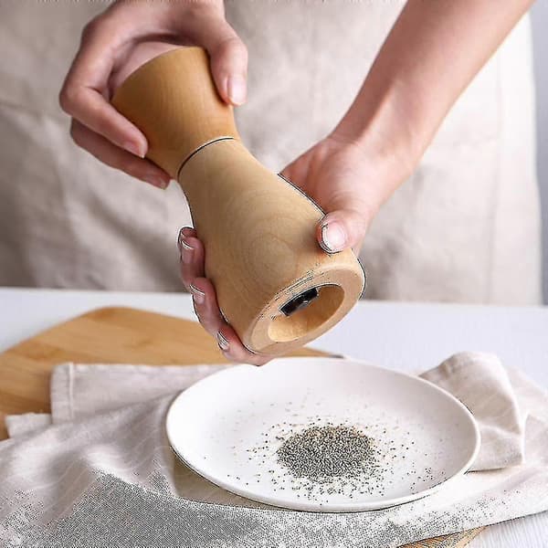 Trä Pepparkvarn med Keramisk Malningskärna