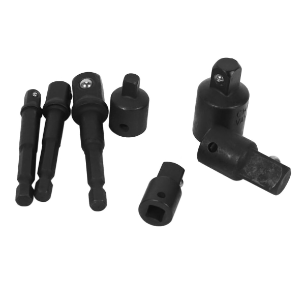 3st sexkantsutrymme för adapter Sockel Adapter Hylsnyckel 1/4", 1/2", 3/8 sockeladapter och 4st