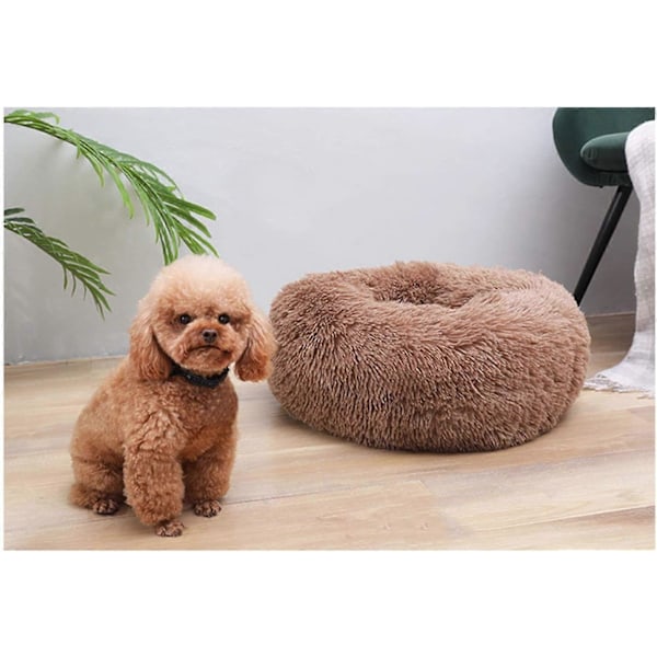 Modern Mjuk Plysch Rund Djurbädd för Katter eller Små Hundar, Mini Medium Storlek Hund Katt Bädd Självvärmande Höst Vinter Inomhus Snooze Sovande Mysig Kitty Ted
