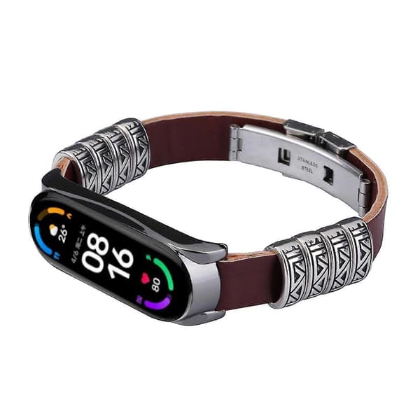 Til Mi Band 6 Fire Ringe Præget Dobbelt-tryk Sommerfugl Spænde Armbånd