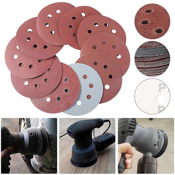 125mm 40 60 80 100 120 240 Hiomalaikat Pyöreä Muoto Arkkipaperi Kiillotus 8 Reikää Pyöreä Muoto120 kpl