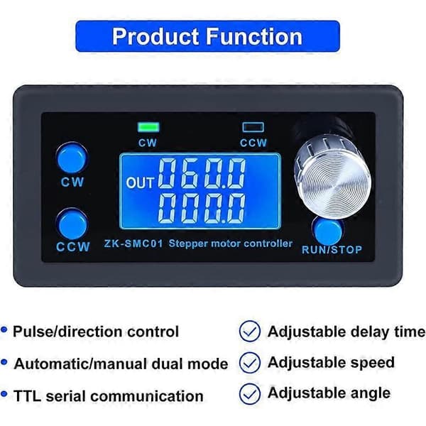 DC 5-30V CNC Stepper Motor Controller, Justerbart Stepper Motor Kontrolmodul med HD Display Egnet til Nema42/57 Motor